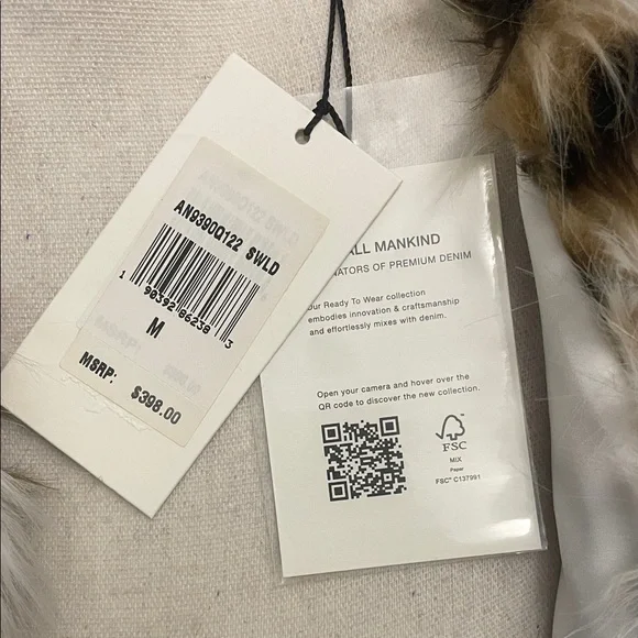 7 For All Mankind Cream and Tan Teddy Jacket - Picture 2 of 4